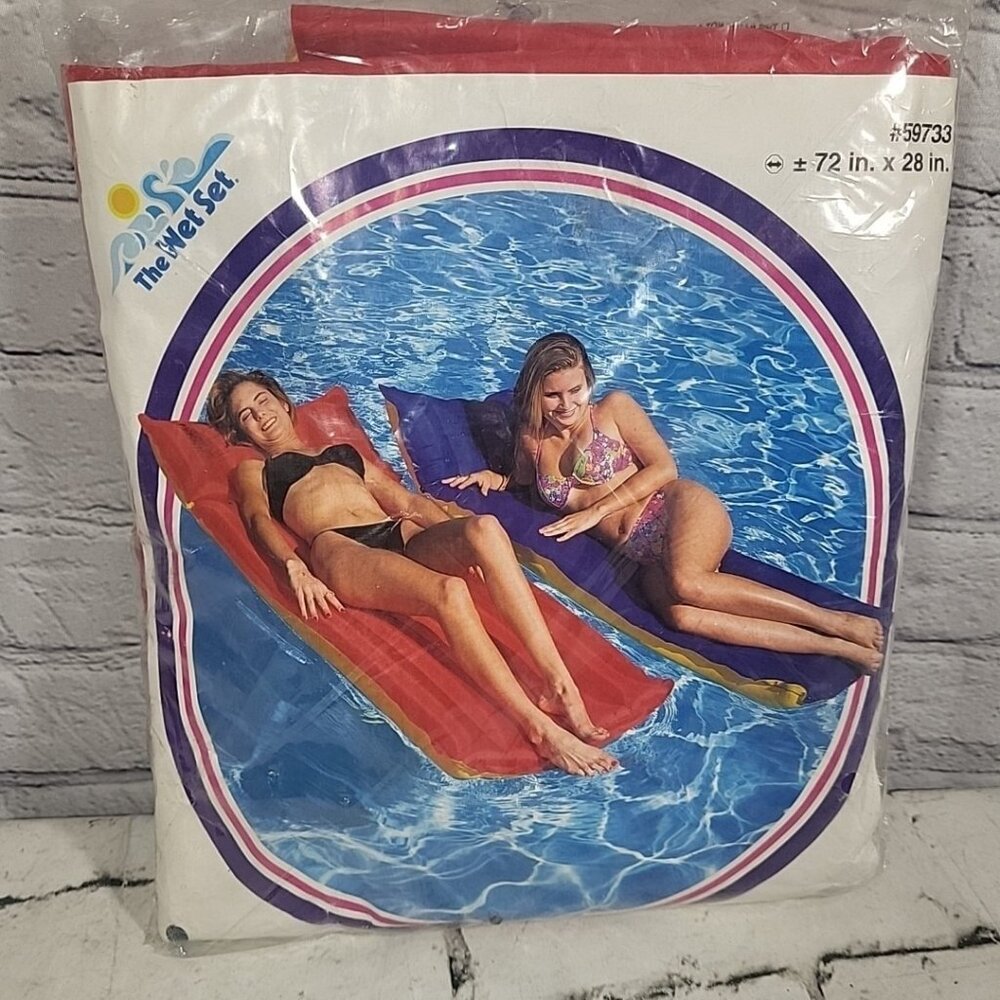 1996 Intex The Wet Set #59733 Inflatable Mat Floaties‎ Set Of 2 Sealed NOS New